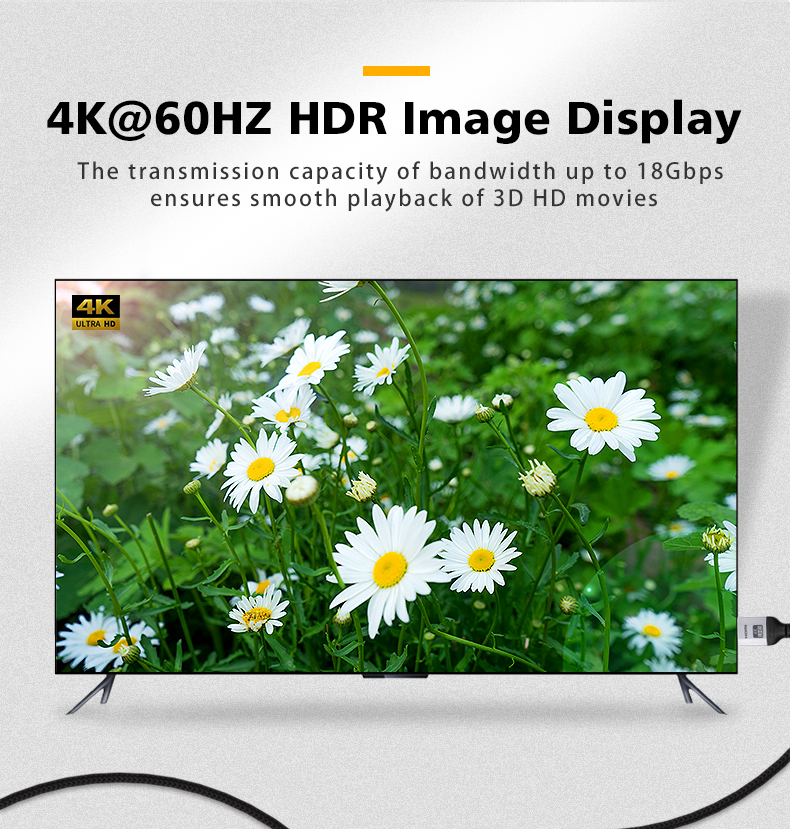 Aluminium HDMI 2.0 cbale 4K 60hz (1)