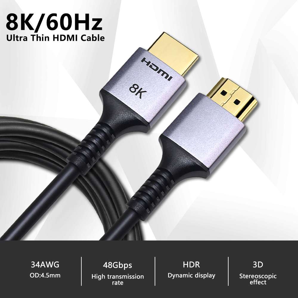 Ultra Slim HDMI 2.1 cable 8K 60HZ -Aluminium (1)