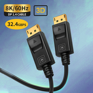 DisplayPort Cable 1.4, Stouchi 8K 32.4Gbps 8K@60Hz HBR3 4K@60Hz/144Hz/120Hz 5K@60Hz 1080P@240Hz 