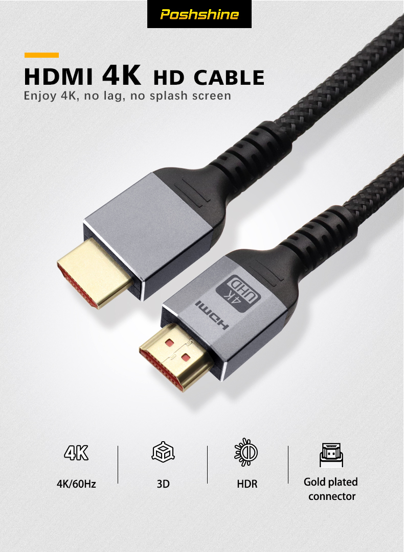 Aluminium HDMI 2.0 cbale 4K 60hz (9)