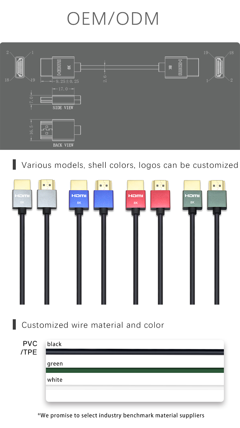 Ultra thin HDMI cable 8K slim cable (6)