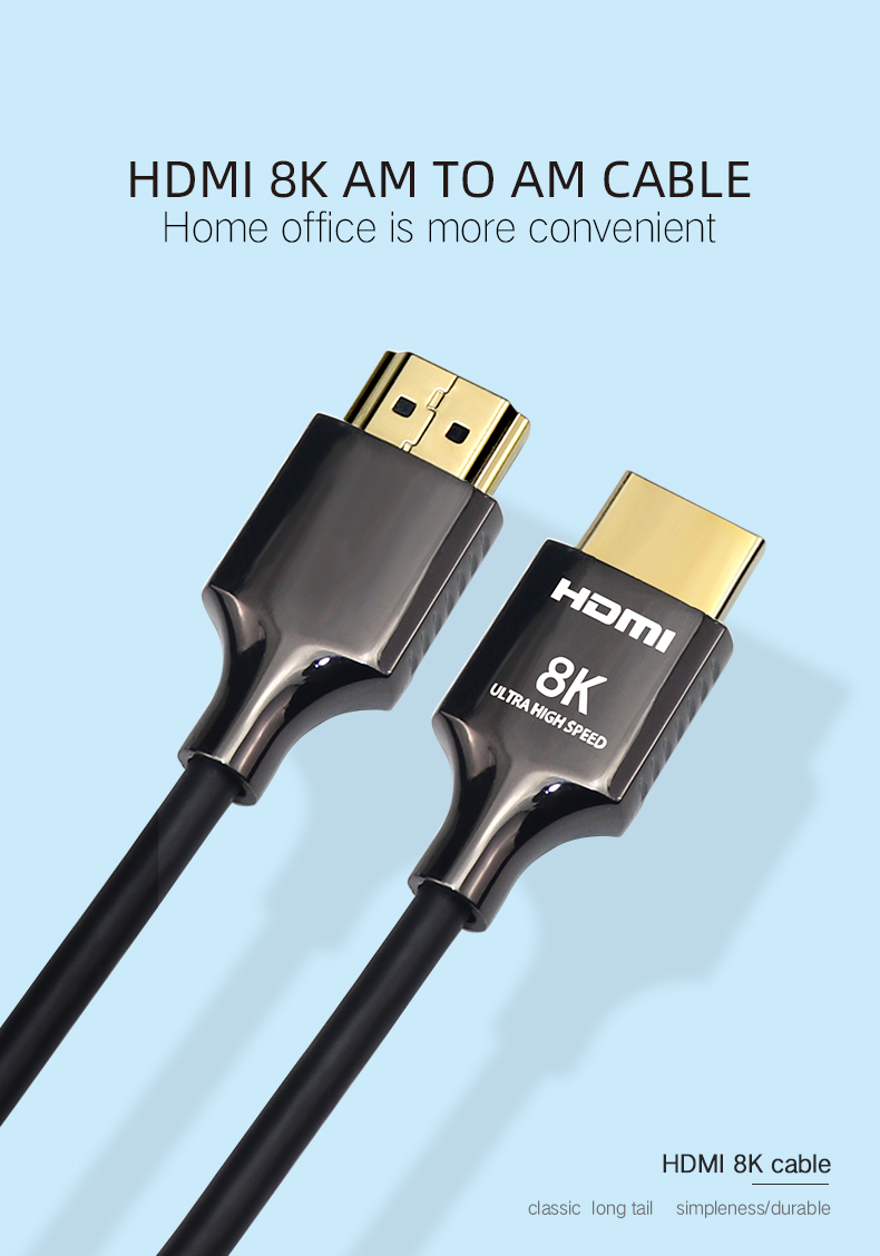 HDMI 8K ultra slim cable zinc alloy black (1)
